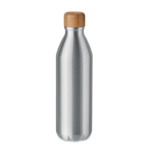 Aluminium bottle with bamboo lid