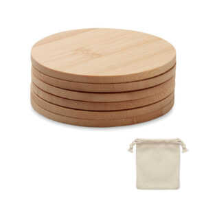 Bamboo coaster set